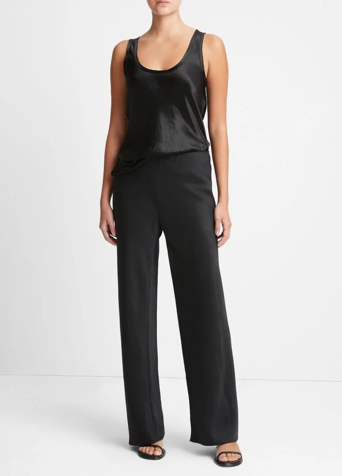 Women Pants and Shorts Vince Fluid Satin Bias Pant Black