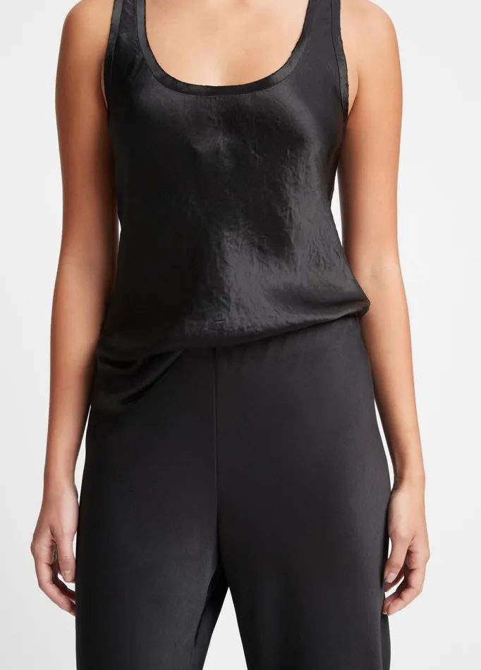 Women Pants and Shorts Vince Fluid Satin Bias Pant Black