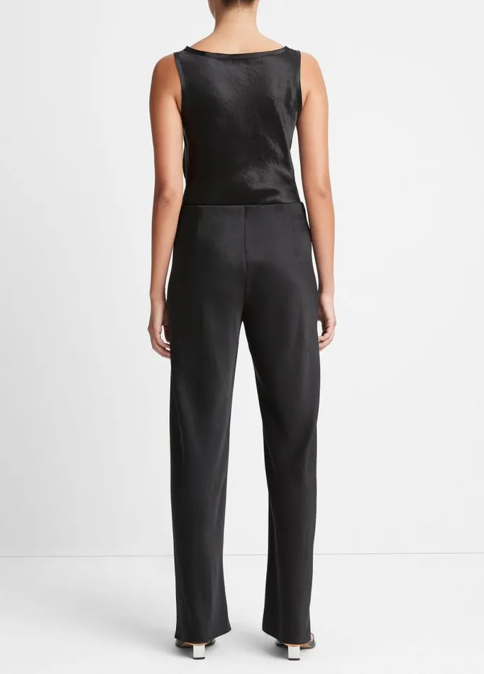 Women Pants and Shorts Vince Fluid Satin Bias Pant Black