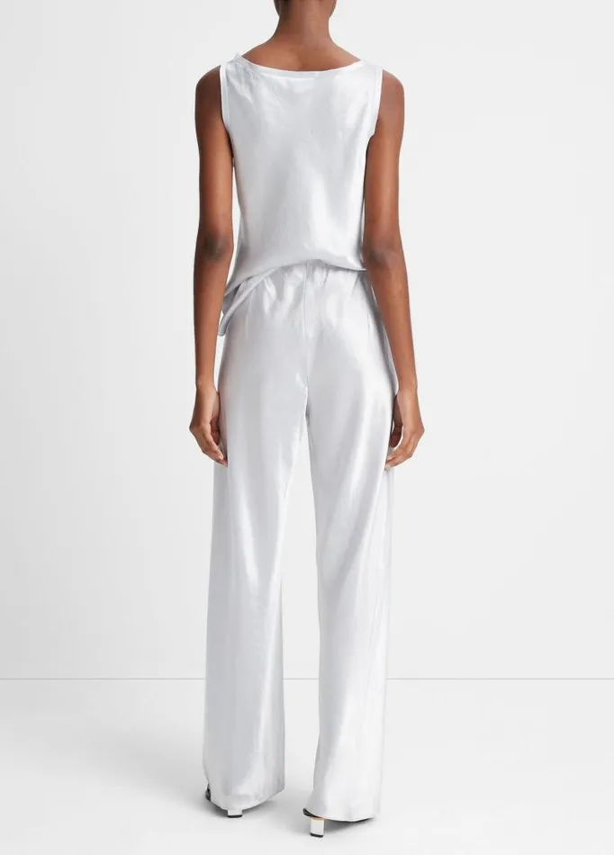 Women Pants and Shorts Vince Fluid Satin Bias Pant Silverstone