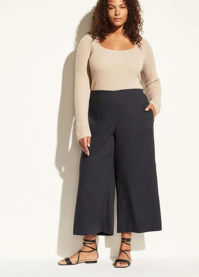 Women Pants and Shorts Vince High Waist Crop Wide Leg Coastal Blue