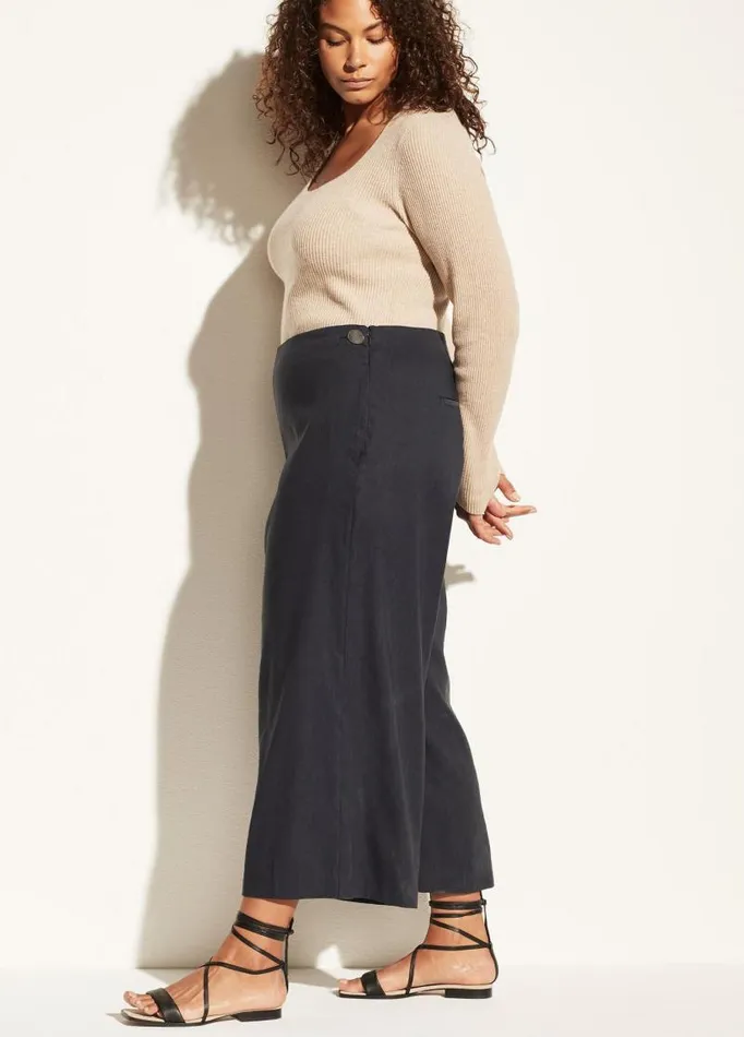 Women Pants and Shorts Vince High Waist Crop Wide Leg Coastal Blue