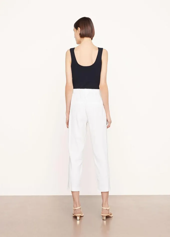 Women Pants and Shorts Vince LinenBlend Tapered PullOn Pant Off White