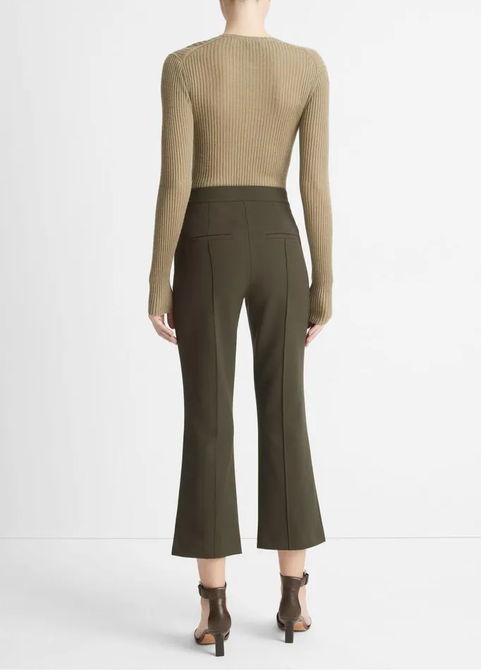 Women Pants and Shorts Vince MidRise Pintuck Crop Flare Pant Eden