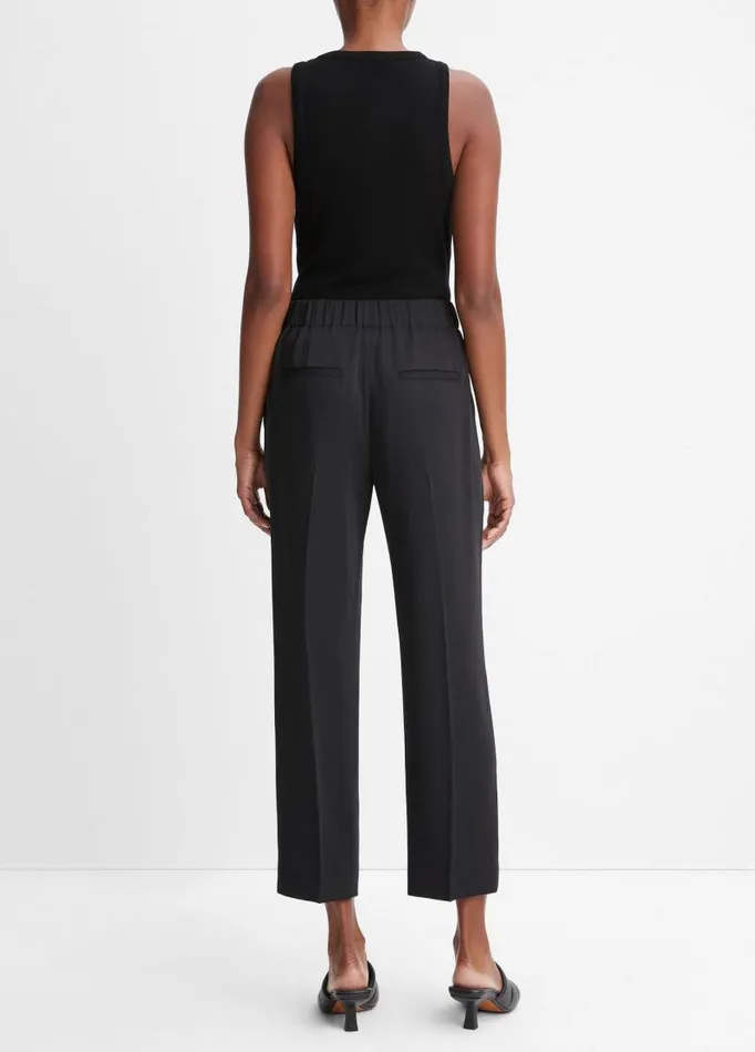 Women Pants and Shorts Vince MidRise Tapered PullOn Pant Black