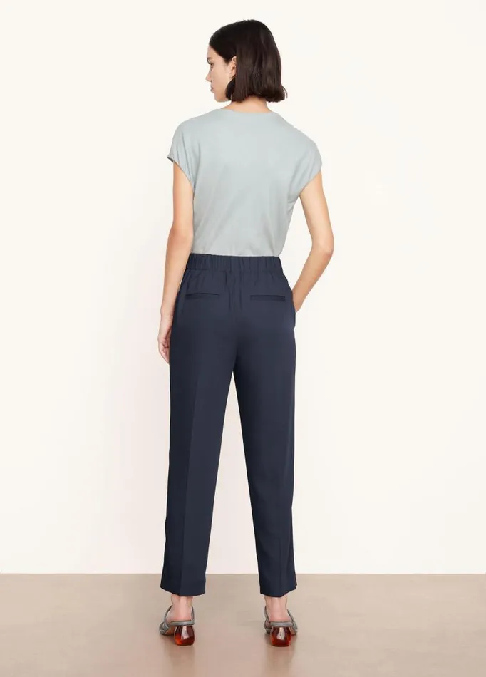 Women Pants and Shorts Vince MidRise Tapered PullOn Pant Coastal Blue