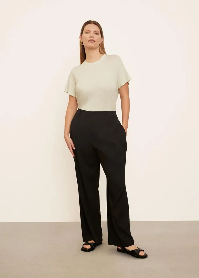 Women Pants and Shorts Vince PleatFront PullOn Pant Black