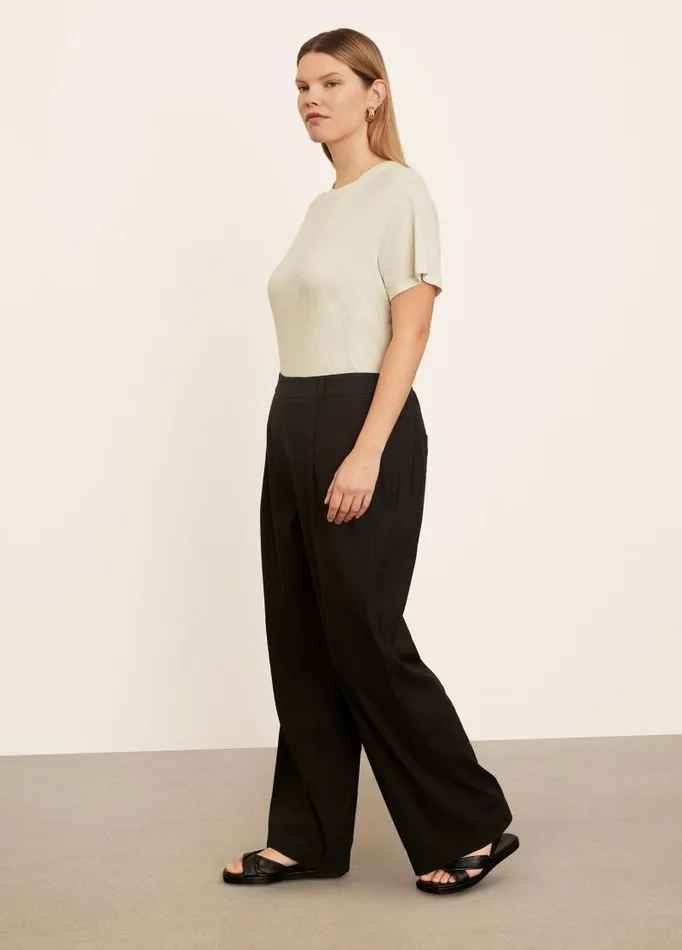 Women Pants and Shorts Vince PleatFront PullOn Pant Black
