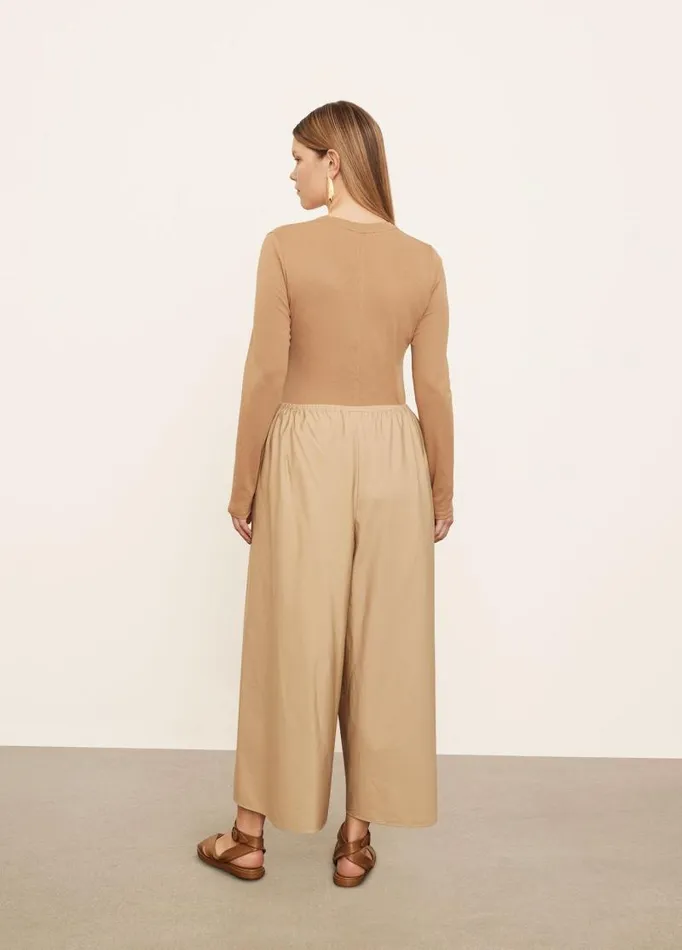 Women Pants and Shorts Vince Poplin Bias Culotte Khaki