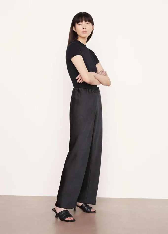 Women Pants and Shorts Vince Satin Bias Pant Black