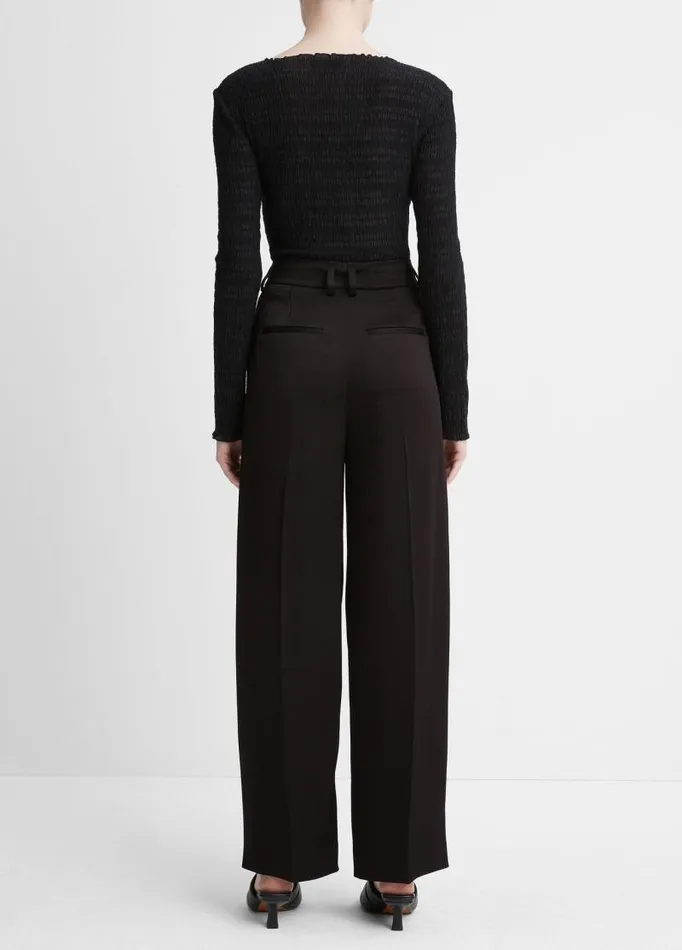 Women Pants and Shorts Vince Satin WideLeg Pant Black
