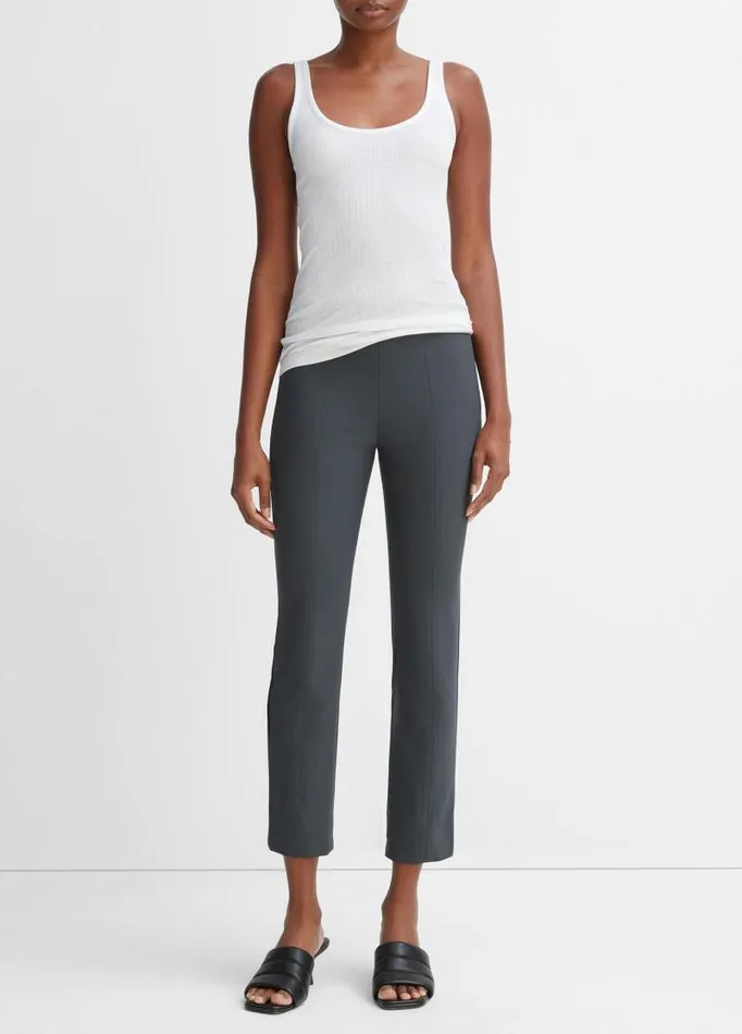 Women Pants and Shorts Vince Stitch Front Seam Ponte Legging Dark Grey