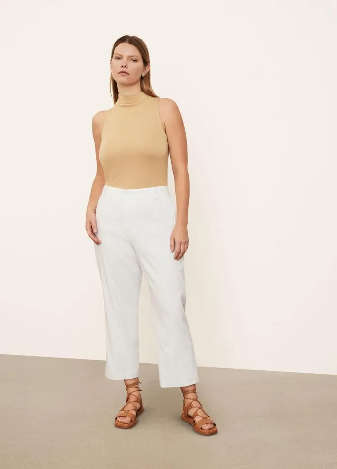 Women Pants and Shorts Vince StrapDetail Tapered PullOn Pant Optic White