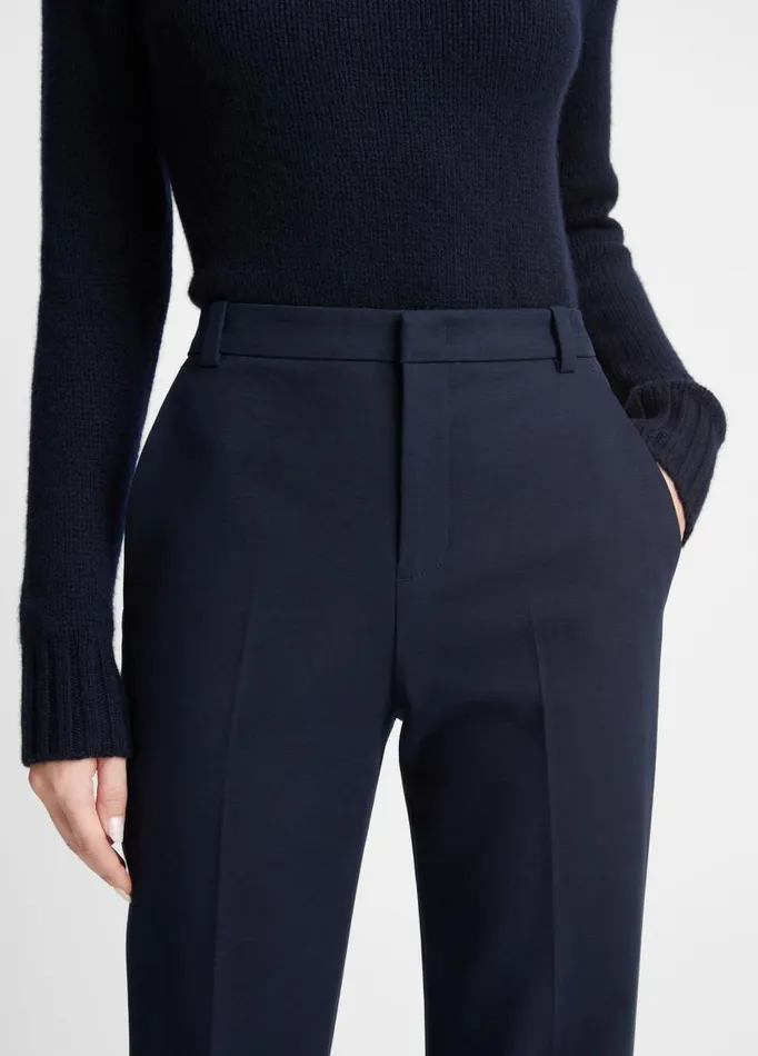 Women Pants and Shorts Vince StretchCotton BootCut Trouser Atlantic