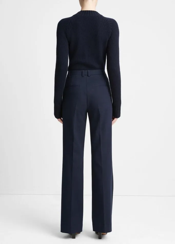 Women Pants and Shorts Vince StretchCotton BootCut Trouser Atlantic