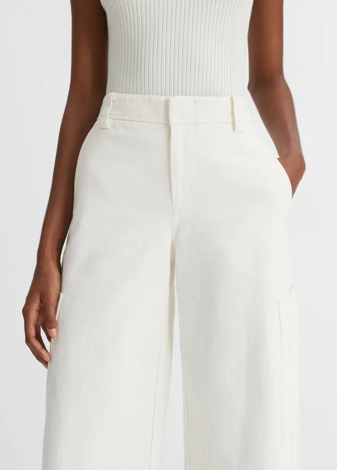 Women Pants and Shorts Vince Utility Cotton Pant Off White