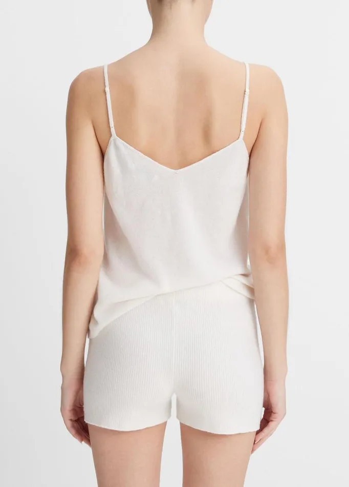 Women Pants and Shorts Vince WoolBlend Ribbed Shorts Off White