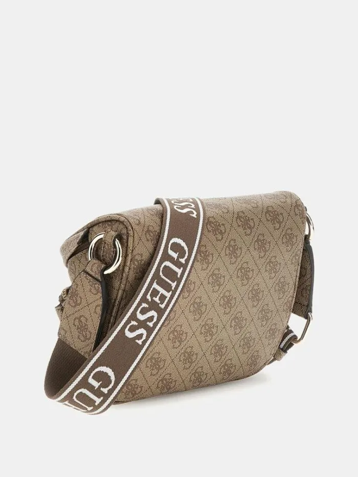Women Power Play 4g Logo Mini Crossbody Beige Guess Crossbody Bags