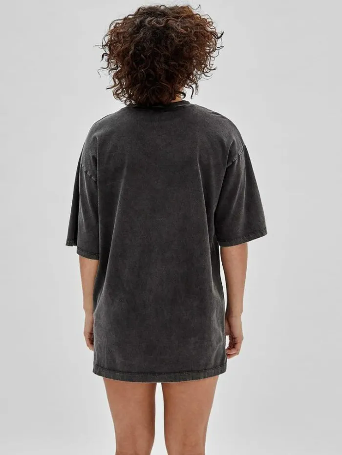 Women Print Tshirt Dress Black Guess Dresses And Jumpsuits
