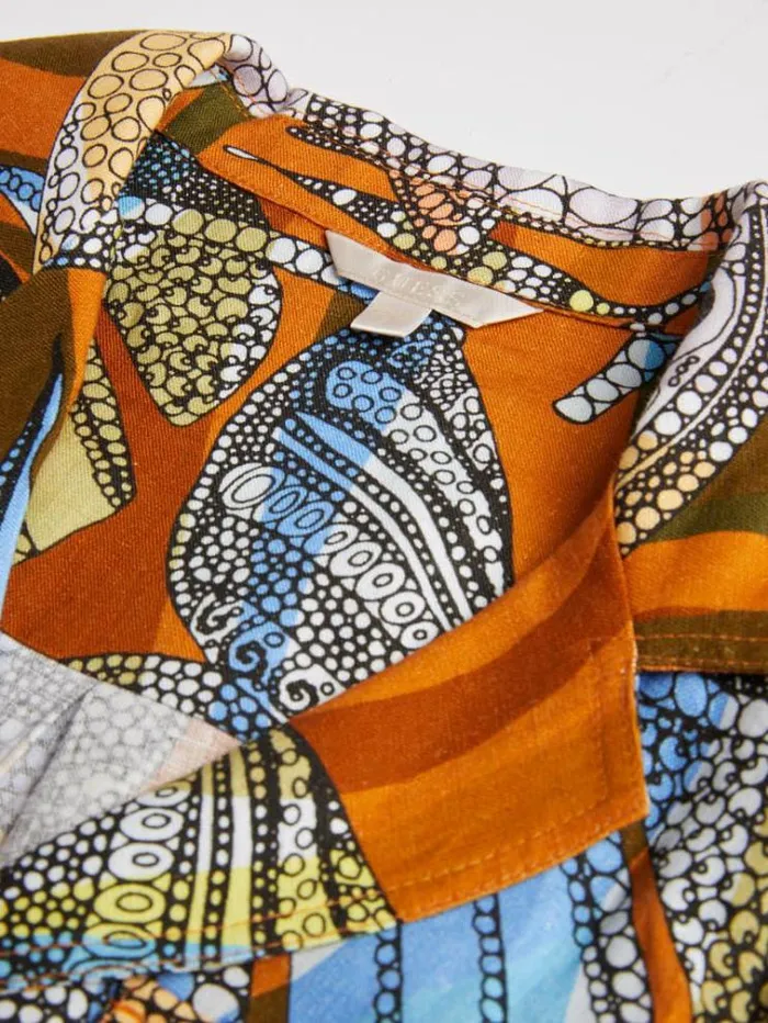 Women Printed Linen Romper Multicolor Pattern Guess Dresses And Jumpsuits