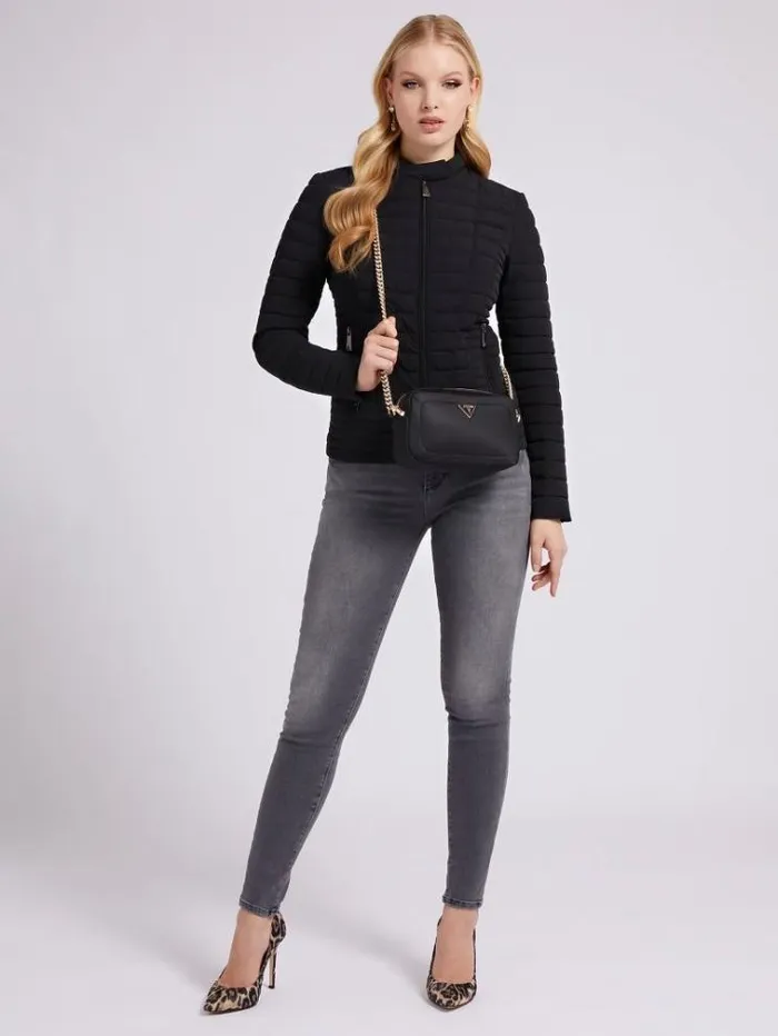 Women Quilted Padded Jacket Black Guess Coats And Jackets