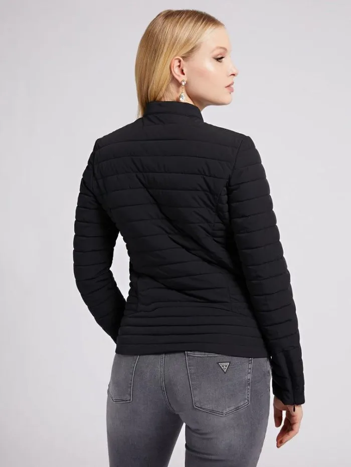 Women Quilted Padded Jacket Black Guess Coats And Jackets
