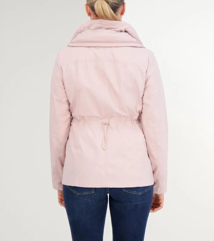 Women Rain Jackets Cole Haan Short Packable Rain Jacket Canyon Rose