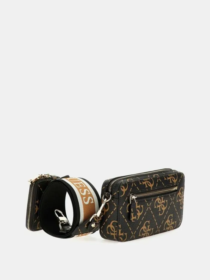 Women Rea 4g Logo Crossbody Brown Multi Guess Crossbody Bags
