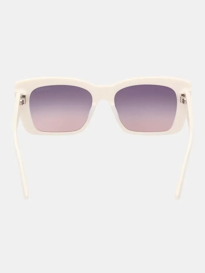Women Rectangular Sunglasses Model White Guess Sunglasses