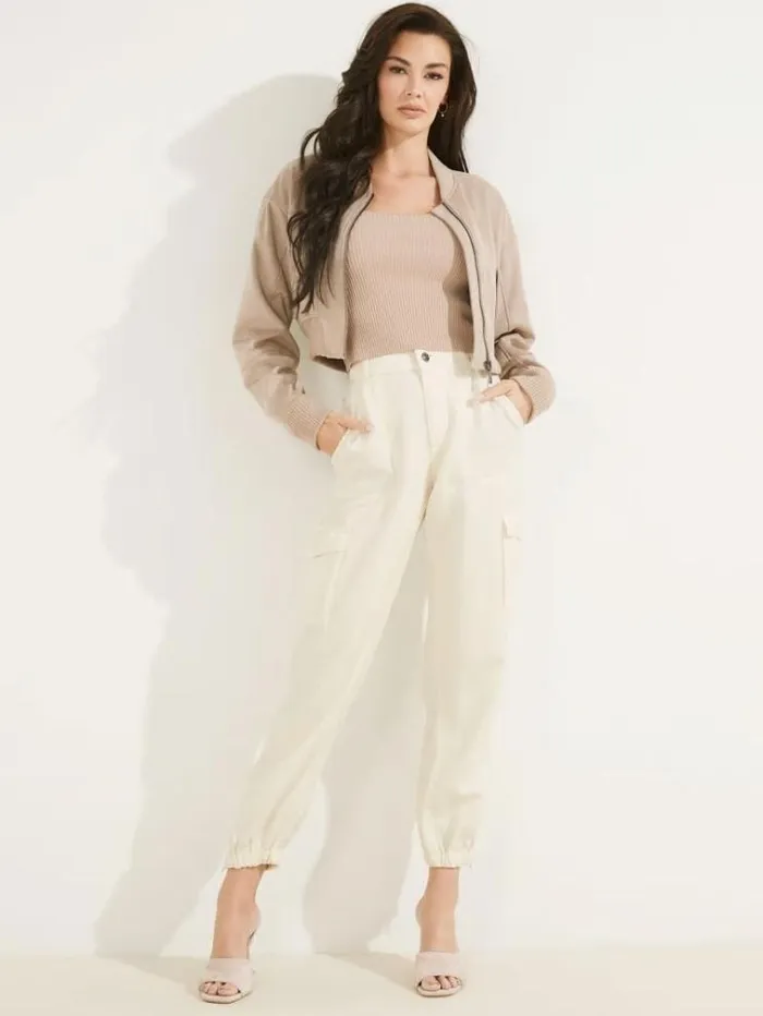 Women Relaxedfit Chino Pant White Guess Trousers