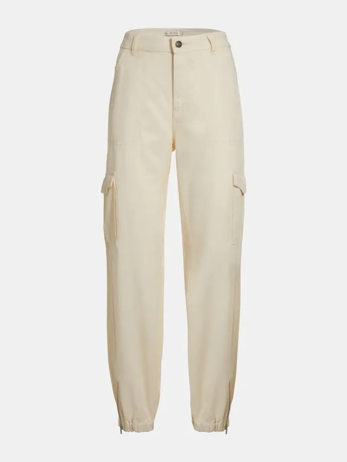 Women Relaxedfit Chino Pant White Guess Trousers