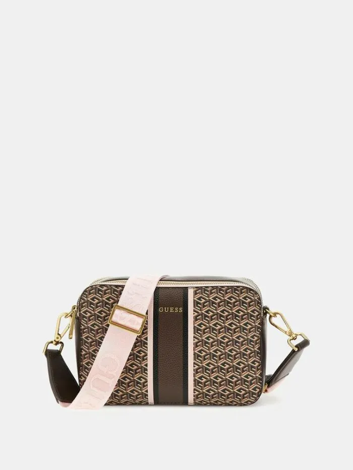 Women Rianee G Cube Crossbody Brown Multi Guess Crossbody Bags