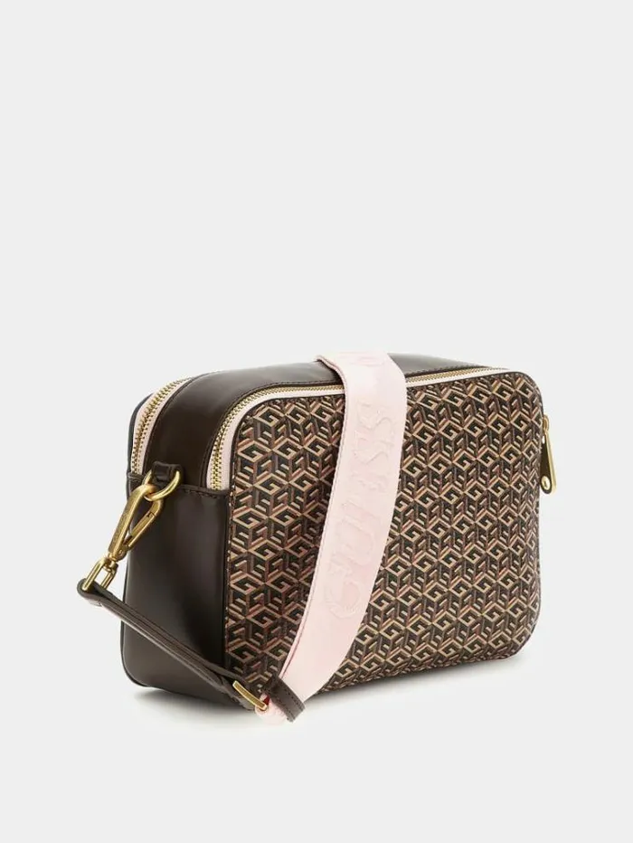 Women Rianee G Cube Crossbody Brown Multi Guess Crossbody Bags