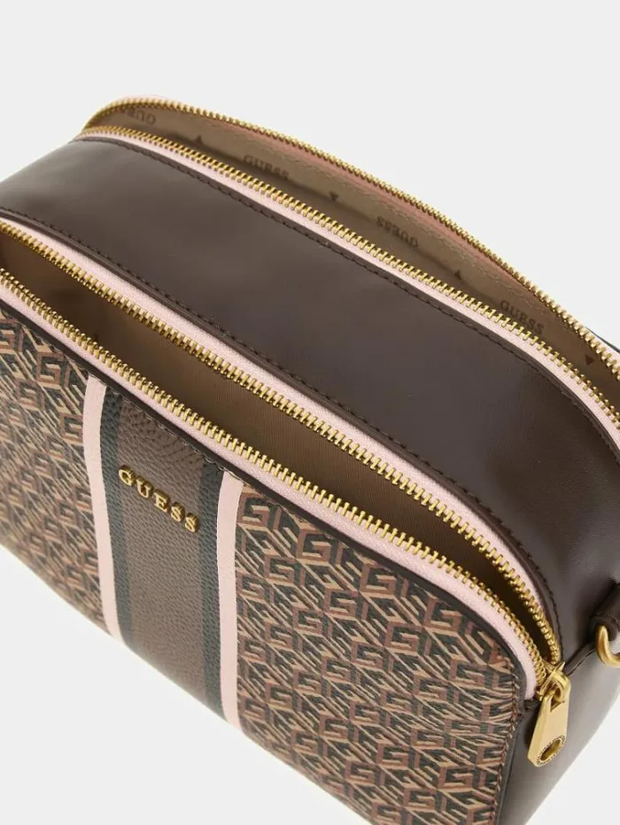 Women Rianee G Cube Crossbody Brown Multi Guess Crossbody Bags