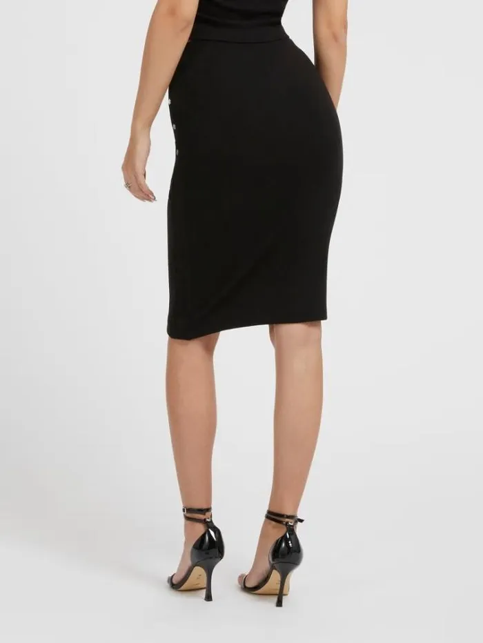 Women Rib Knit Skirt Black Guess Skirts And Shorts