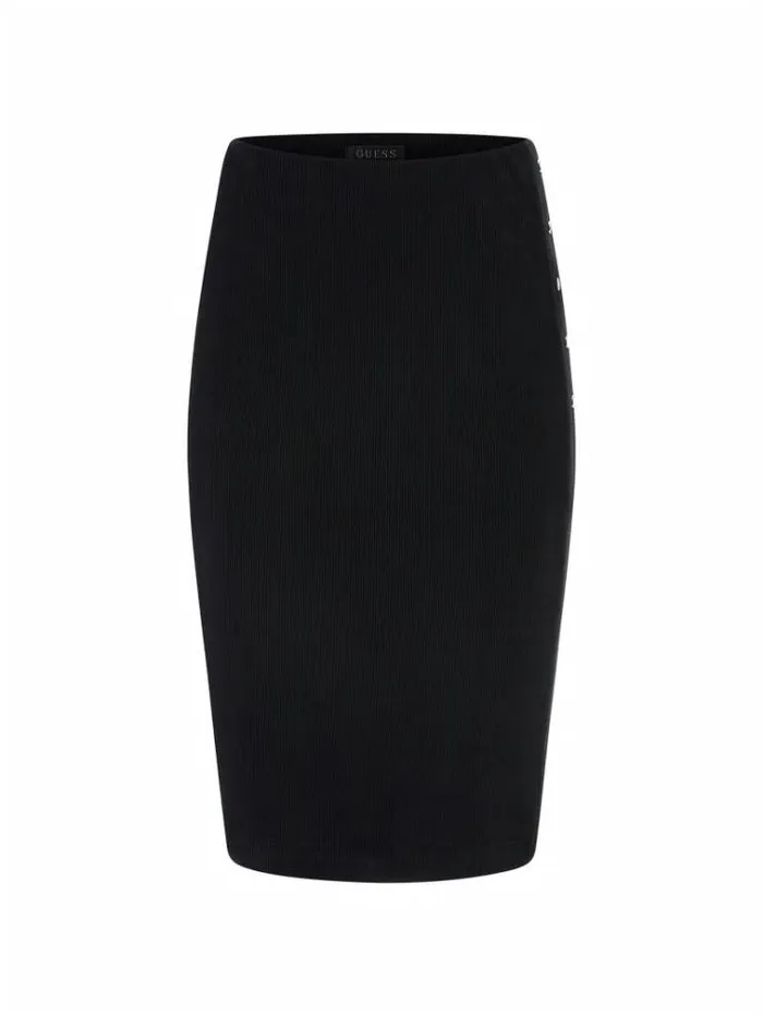 Women Rib Knit Skirt Black Guess Skirts And Shorts