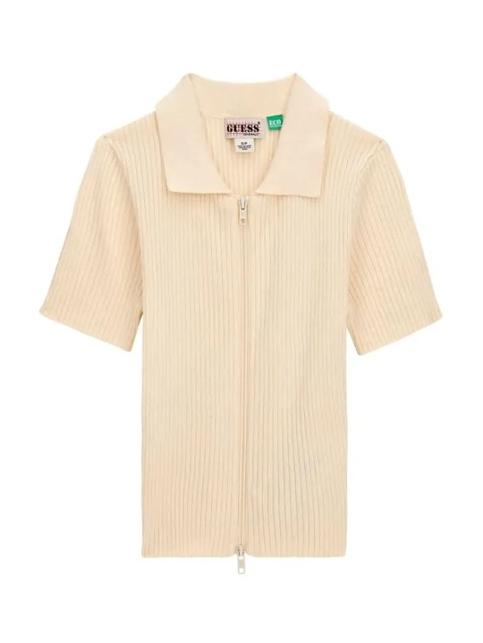 Women Rib Knit Sweater Top White Guess Tops And Shirts