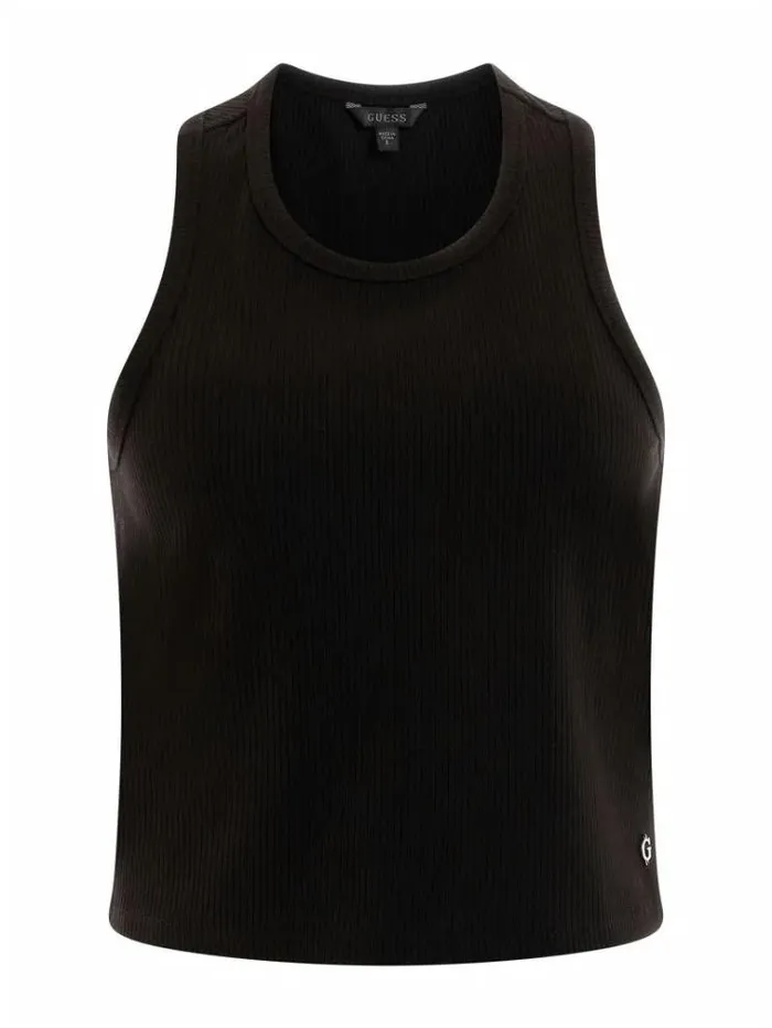 Women Rib Knit Top Black Guess Tops And Shirts