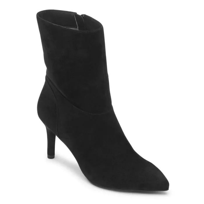 Women Rockport Boots and Booties Chalina Boot Black Kid Suede