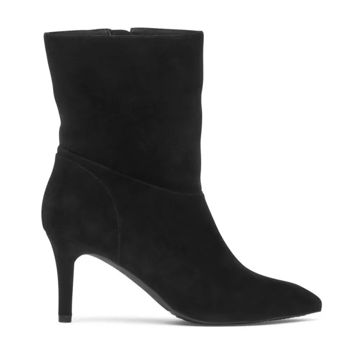 Women Rockport Boots and Booties Chalina Boot Black Kid Suede Women Rockport Boots and Booties Chalina Boot Black Kid Suede