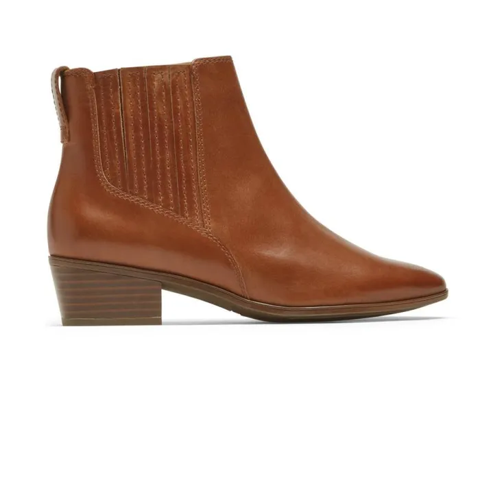 Women Rockport Boots and Booties Geovana Bootie Tan Lthr