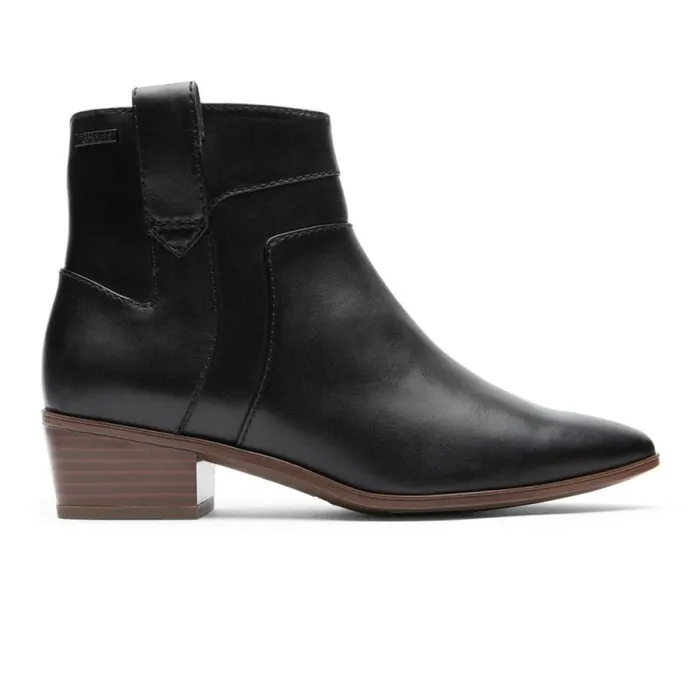 Women Rockport Boots and Booties Geovana Waterproof Layered Boot Black Lthr Wp
