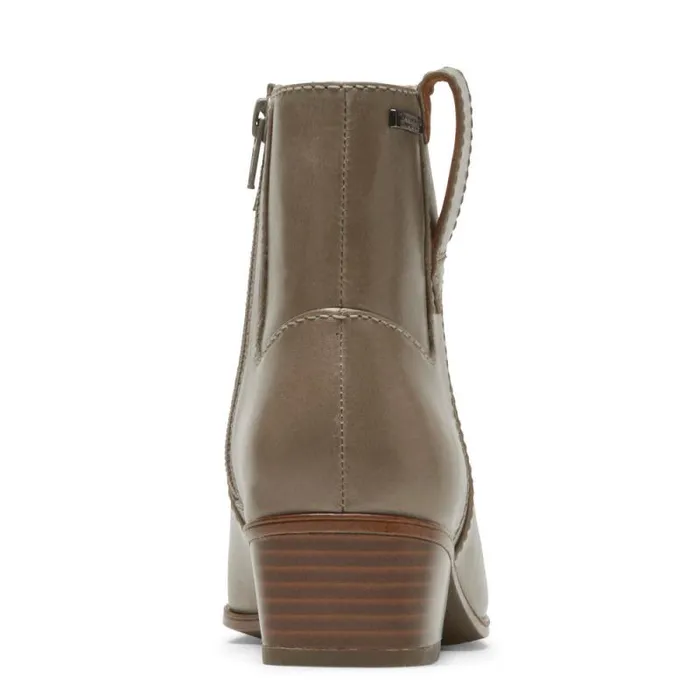 Women Rockport Boots and Booties Geovana Waterproof Layered Boot Taupe Lthr Wp