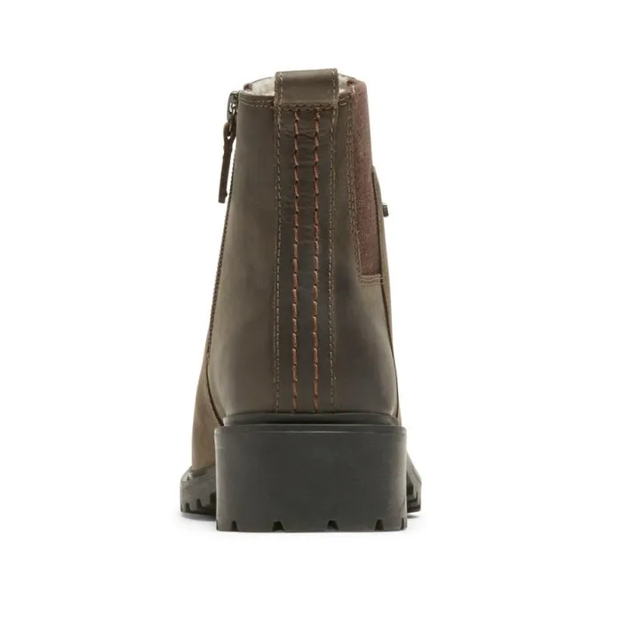 Women Rockport Boots and Booties Ryleigh Waterproof Chelsea Boot Dk Taupe Lthr Wp Wl