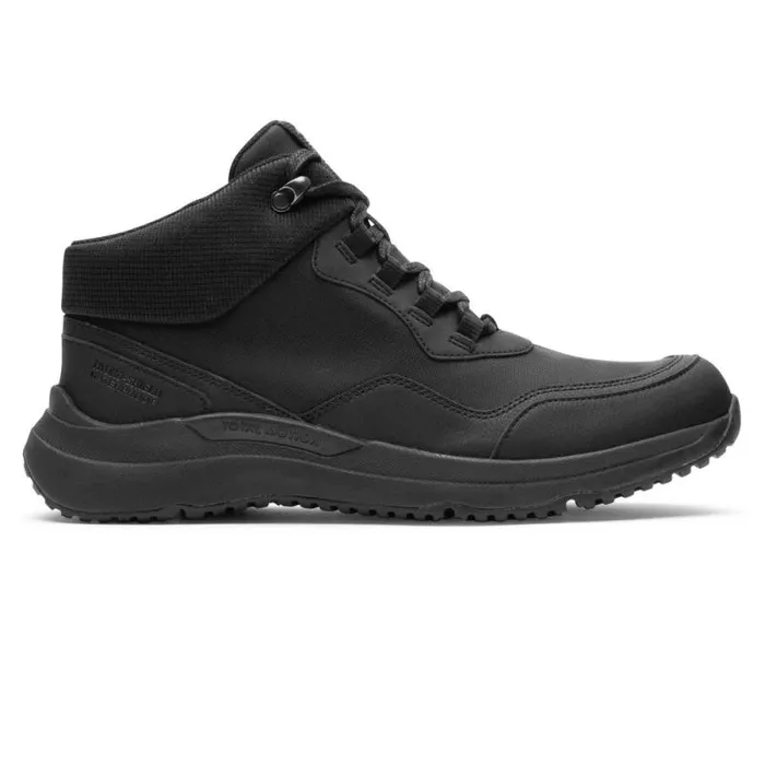 Women Rockport Boots and Booties Total Motion Trail Waterproof AllWeather Hiker Boot Black Textile Wp Eco