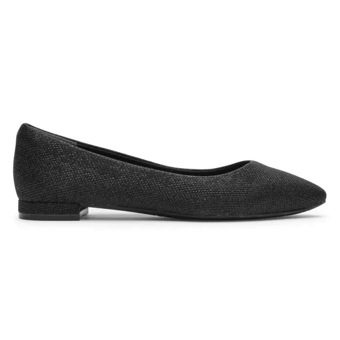 Women Rockport Flats Total Motion Adelyn Ballet Flat Black Glam Women Rockport Flats Total Motion Adelyn Ballet Flat Black Glam