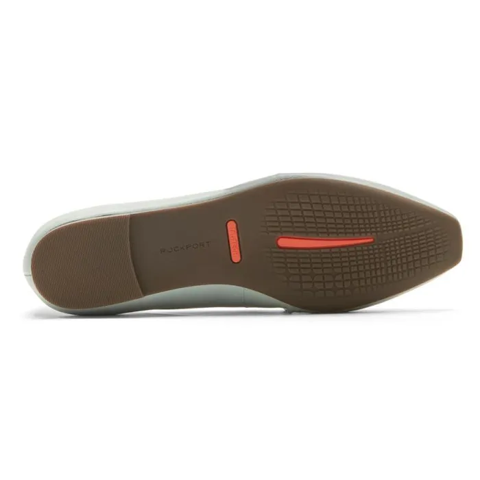 Women Rockport Flats Total Motion Laylani Gathered Flat Jade Lthr