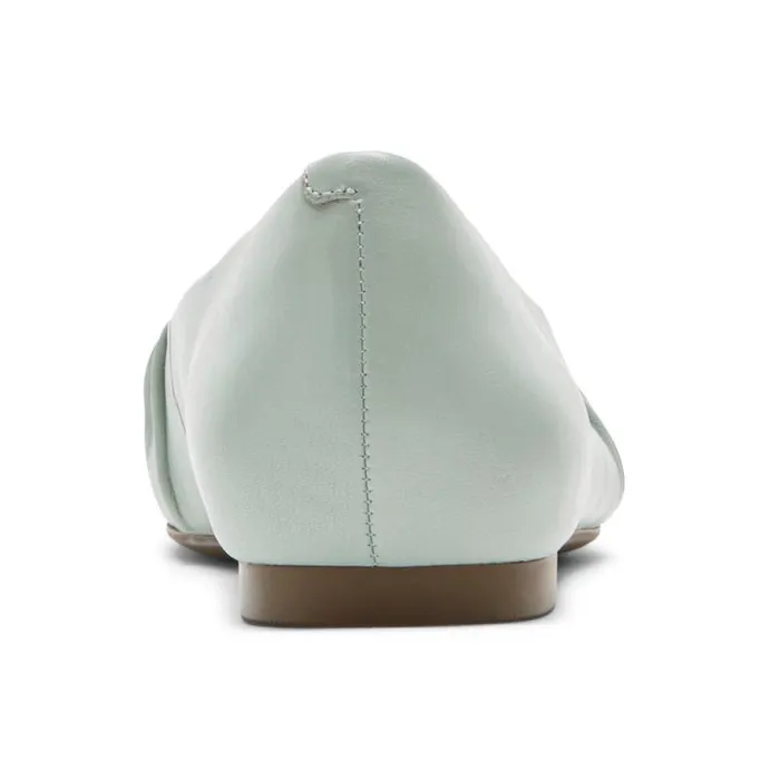Women Rockport Flats Total Motion Laylani Gathered Flat Jade Lthr