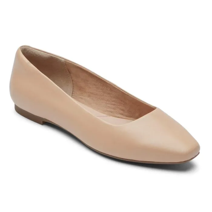 Women Rockport Flats Total Motion Laylani Plain Ballet Flat Farro