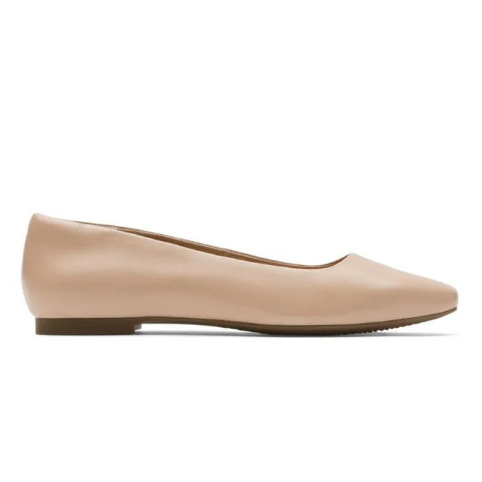 Women Rockport Flats Total Motion Laylani Plain Ballet Flat Farro